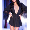 Chilirose Peignoir dentelle Magnolia Noir